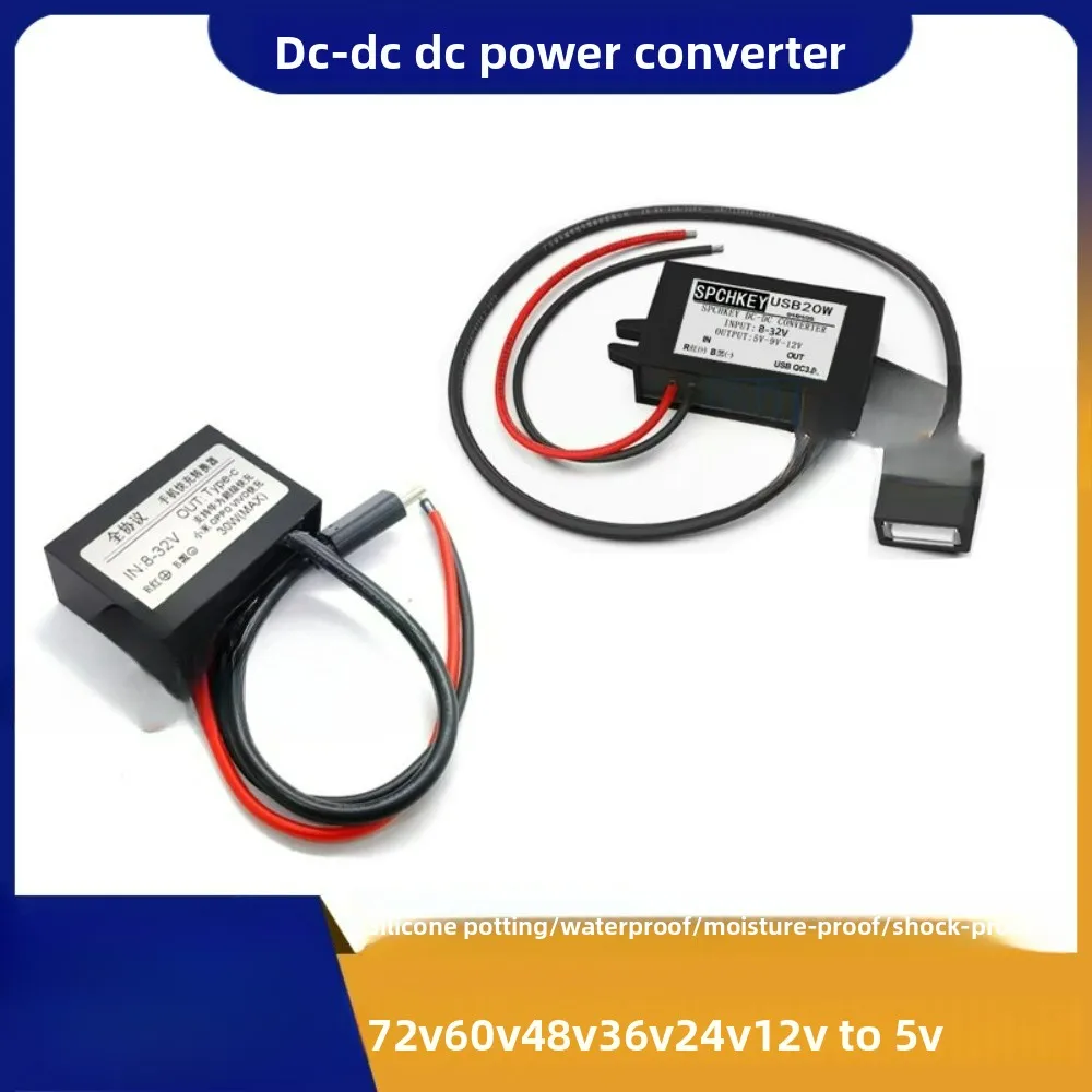 12V To 5V Buck Module USB Port Fast-charging Power Converter Universal for 72V/60V/48V/24V Reliable Mobile Phone Charger
12V To 5V Buck Module USB Port Fast-charging Power Converter Universal for 72V/60V/48V/24V Reliable Mobile Phone Charger