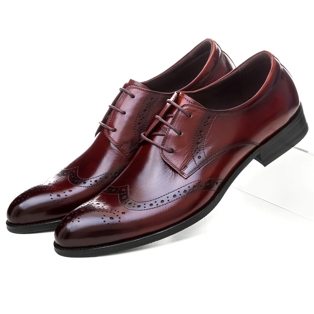 Fashion Black / Brown Tan Pointed Toe Oxfords Mens Business Shoes Genuine Leather Wedding Shoes Boys Prom Shoes
Fashion Black / Brown Tan Pointed Toe Oxfords Mens Business Shoes Genuine Leather Wedding Shoes Boys Prom Shoes