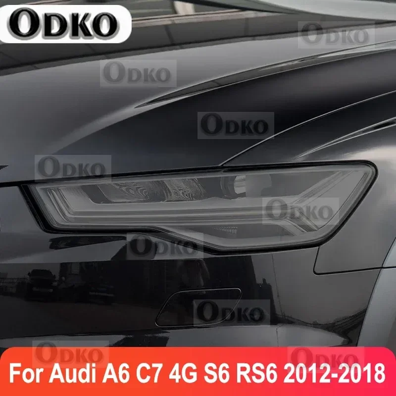 2 Pcs Car Headlight Protective Film Smoked Black Tint Wrap Vinyl Transparent TPU Sticker For Audi A6 C7 4G S6 RS6 2012-2018
2 Pcs Car Headlight Protective Film Smoked Black Tint Wrap Vinyl Transparent TPU Sticker For Audi A6 C7 4G S6 RS6 2012-2018