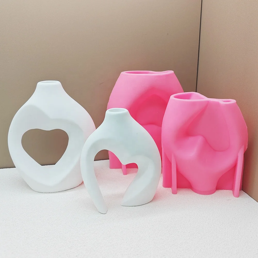 Modern Vase Concrete Cement Mold Heart Shaped Hollow Resin Silicone Mould for DIY Flower Pot Pen Holder
Modern Vase Concrete Cement Mold Heart Shaped Hollow Resin Silicone Mould for DIY Flower Pot Pen Holder
