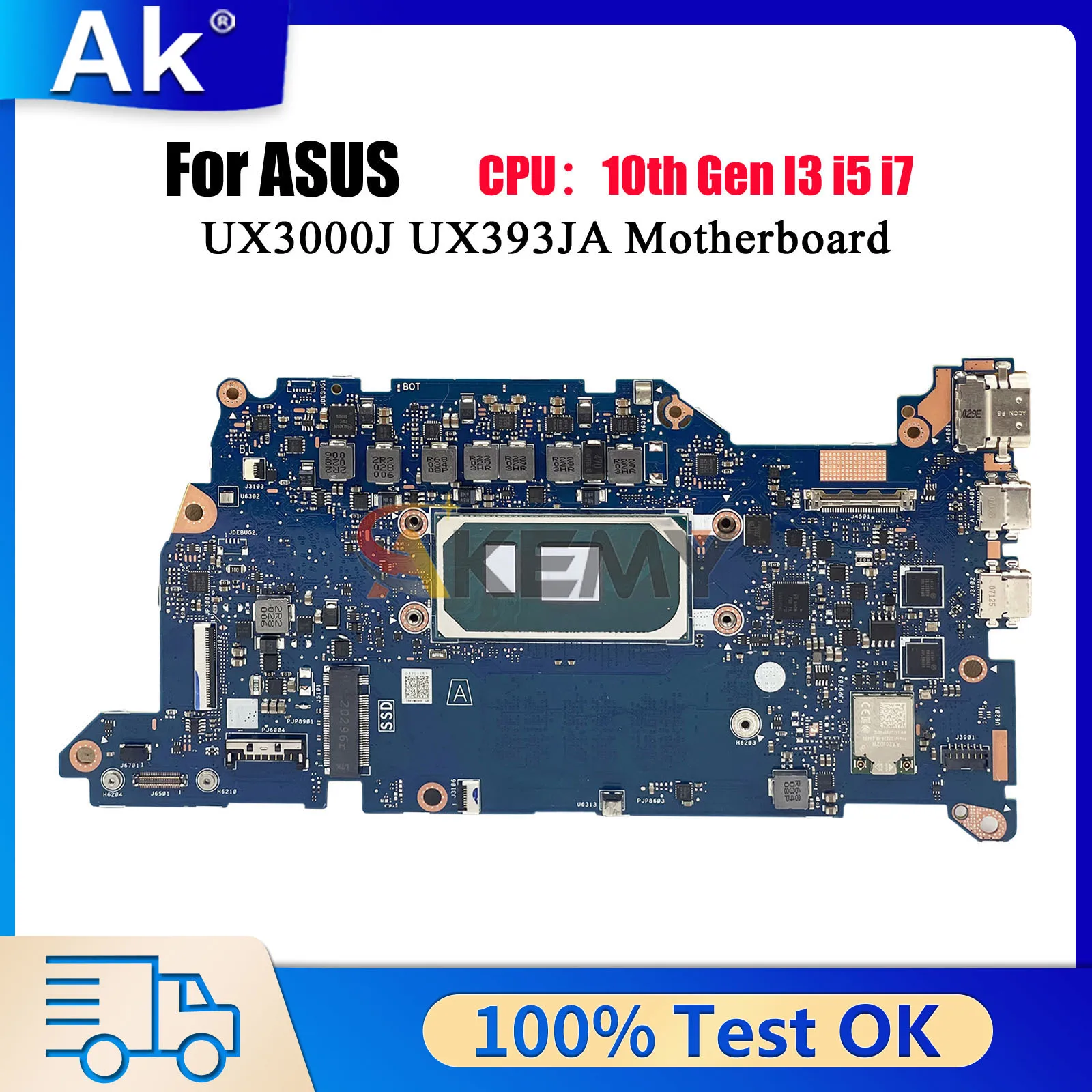 UX393JA Laptop Motherboard For ASUS ZenBook UX3000J UX393JA UX393J Notebook Mainboard With 10th Gen I3 i5 i7 100% tests OK stk
UX393JA Laptop Motherboard For ASUS ZenBook UX3000J UX393JA UX393J Notebook Mainboard With 10th Gen I3 i5 i7 100% tests OK stk