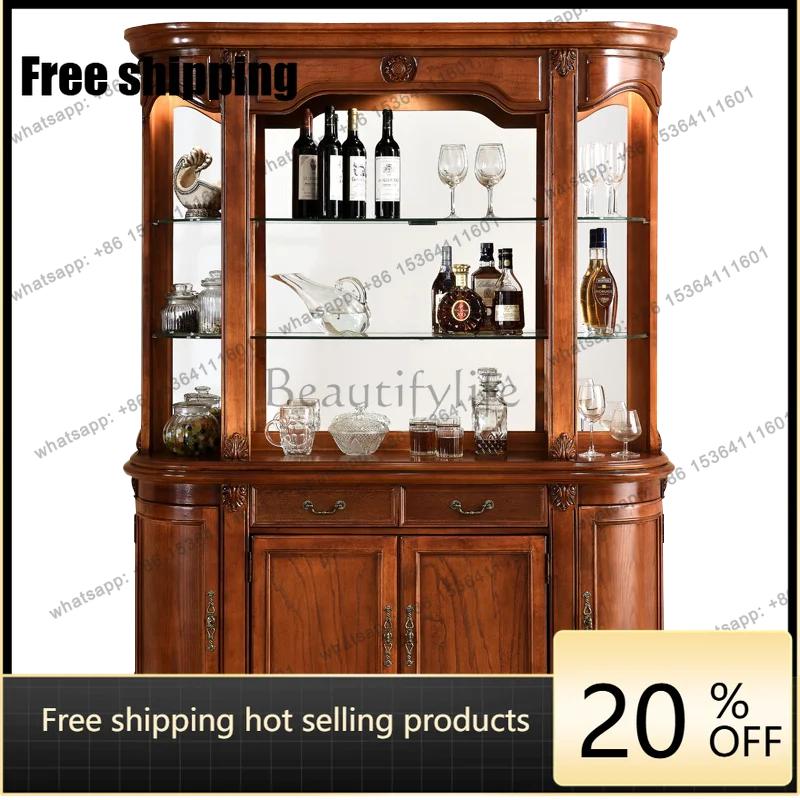 XX. American all-solid wood dining side cabinet integrated with wall restaurant household storage side cabinet
XX. American all-solid wood dining side cabinet integrated with wall restaurant household storage side cabinet
