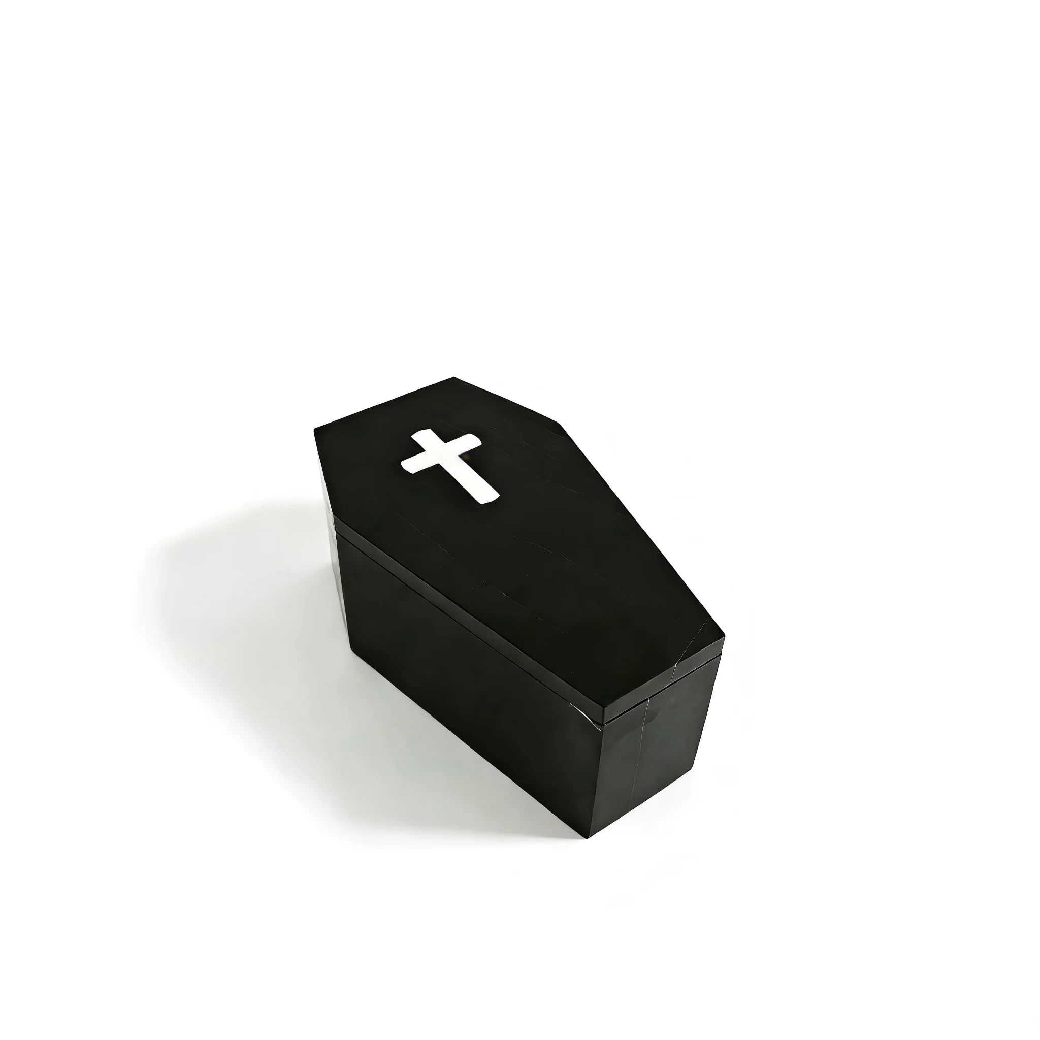 Black Marble Coffin-Shaped Box - 2 Designs (Cross/No Cross) - Versatile Gothic Storage for Jewelry, Cosmetics & Mini Trinkets
Black Marble Coffin-Shaped Box - 2 Designs (Cross/No Cross) - Versatile Gothic Storage for Jewelry, Cosmetics & Mini Trinkets