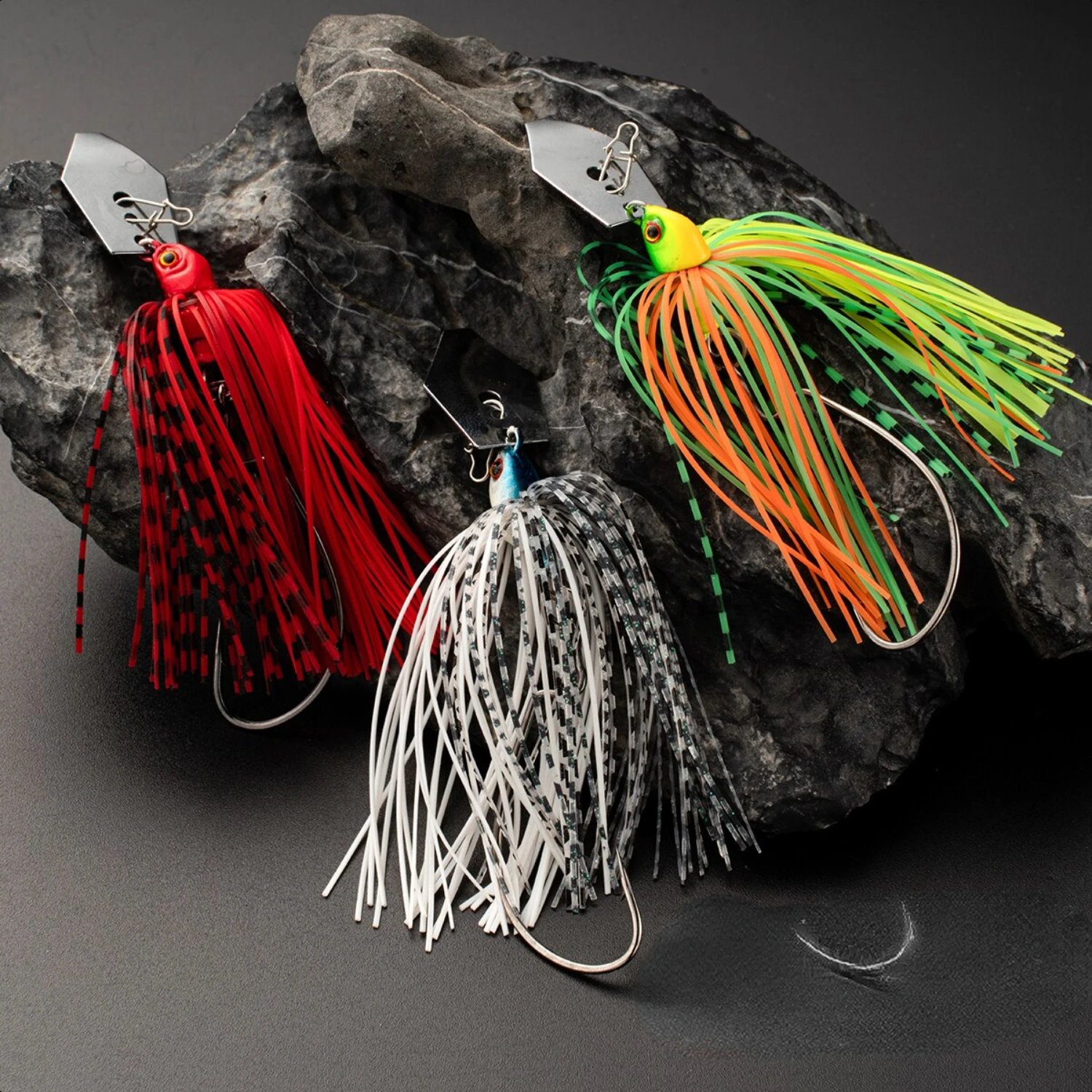 Metal Blade Fishing Lures Set - 3pcs 94mm 9g Buzzbait with Rubber Skirt, Artificial Wobbler, and Jigging Spinner Bait - Perfect
Metal Blade Fishing Lures Set - 3pcs 94mm 9g Buzzbait with Rubber Skirt, Artificial Wobbler, and Jigging Spinner Bait - Perfect