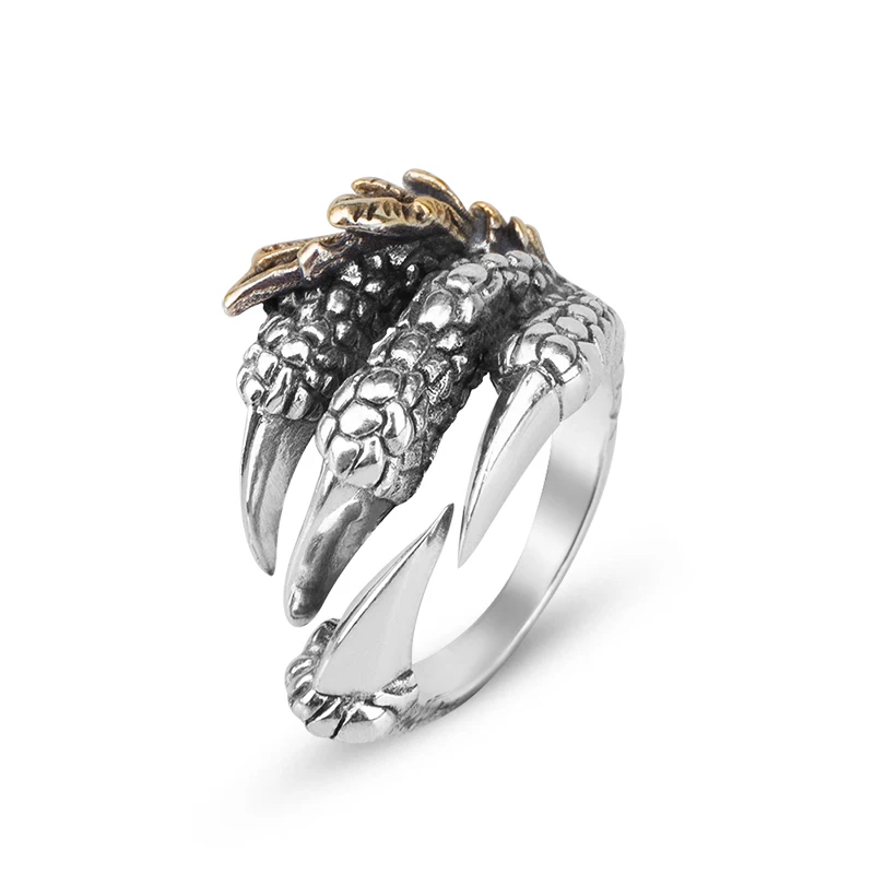 YYSuniee Unique and exotic S925 pure silver animal claw ring, exquisite adjustable open ring for both men and women
YYSuniee Unique and exotic S925 pure silver animal claw ring, exquisite adjustable open ring for both men and women