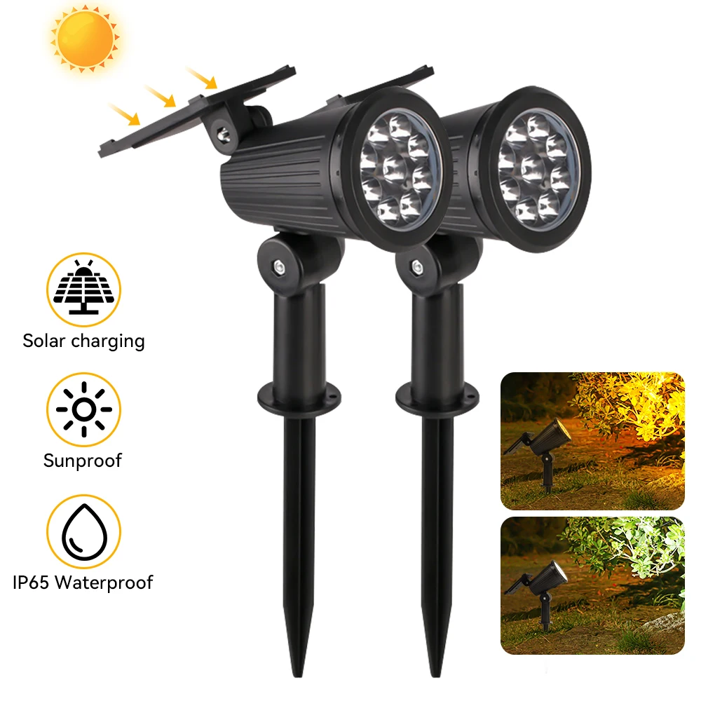 Outdoor Solar Lawn Spotlight 9LED Brightness Adjustable Solar Landscape Lights Waterproof Garden Backyard Lawn Light Decotation
Outdoor Solar Lawn Spotlight 9LED Brightness Adjustable Solar Landscape Lights Waterproof Garden Backyard Lawn Light Decotation