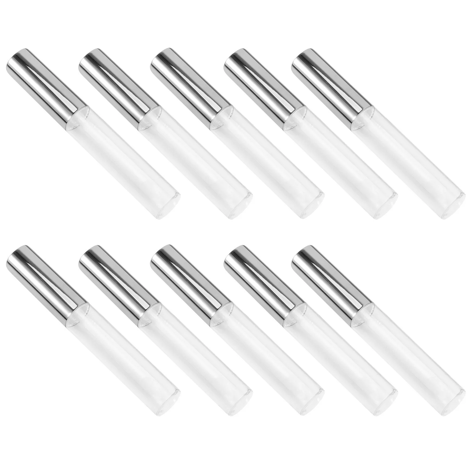 10Pcs Labial Glair Transparent Circular Lip Gloss Tubes Plastic Body Silver Refillable Lip Subpackaging Bottles Portable Travel
10Pcs Labial Glair Transparent Circular Lip Gloss Tubes Plastic Body Silver Refillable Lip Subpackaging Bottles Portable Travel