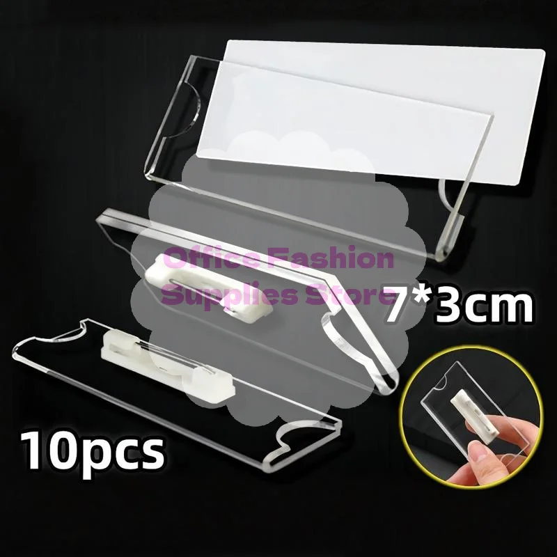 Multipurpose Clear Safety Pin Brooch Clip Durable ID Badge Holder Reusable Name Tag Clip for Office School Concert Conference
Multipurpose Clear Safety Pin Brooch Clip Durable ID Badge Holder Reusable Name Tag Clip for Office School Concert Conference
