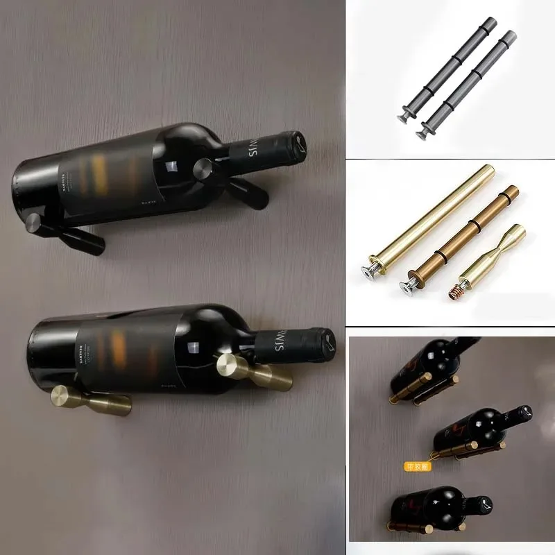 2 Pairs Wall-mounted Wine Rack, Aluminum Alloy Wine Bottle Holder For Home, Living Room & Bar
2 Pairs Wall-mounted Wine Rack, Aluminum Alloy Wine Bottle Holder For Home, Living Room & Bar