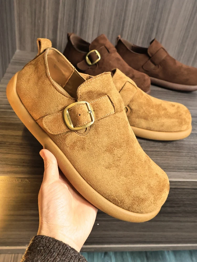 Unisex Lightweight Anti-slip One-Step on Vintage Versatile Bken Shoes Soft Upper Material Casual Style Winter Warm round Toe
Unisex Lightweight Anti-slip One-Step on Vintage Versatile Bken Shoes Soft Upper Material Casual Style Winter Warm round Toe