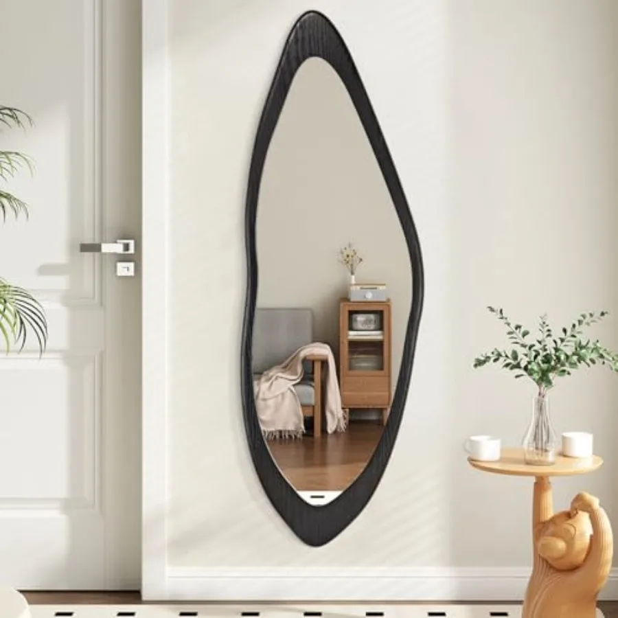 Irregular Wall Mirror Full Length Large with Wood Framed 47"x16" Black Asymmetrical Full Body Mirrors for Bedroom Living Room E
Irregular Wall Mirror Full Length Large with Wood Framed 47"x16" Black Asymmetrical Full Body Mirrors for Bedroom Living Room E
