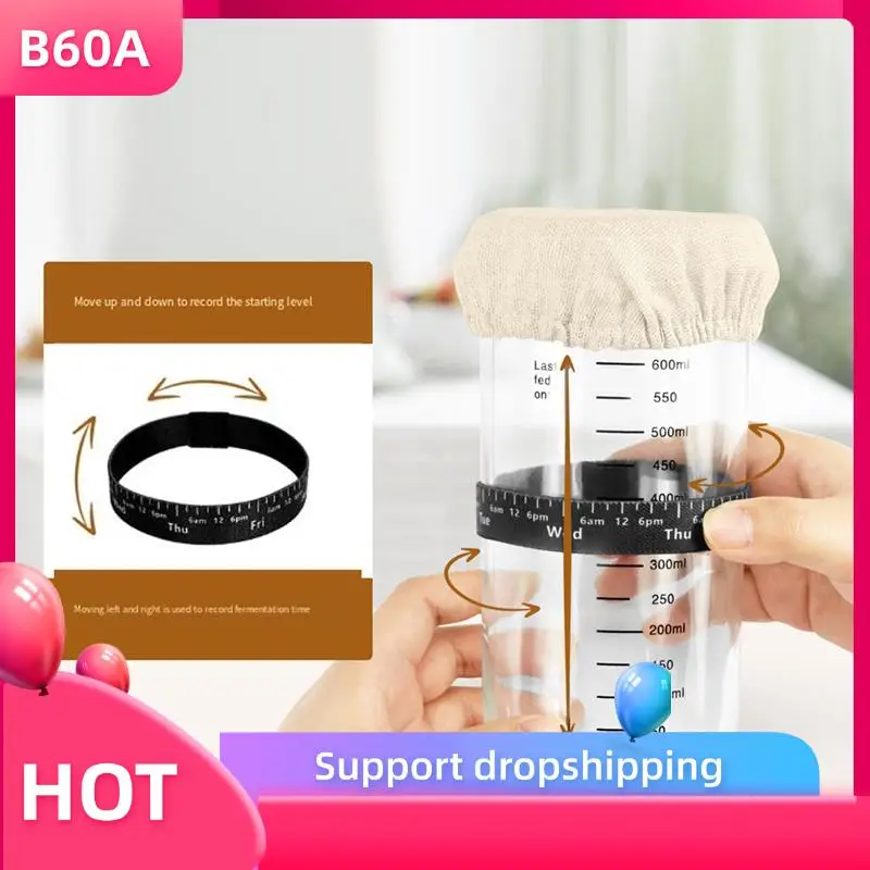B60A Sourdough Bread Fermentation Kit With Date Marking Feeding Bands And Proofing Baskets
B60A Sourdough Bread Fermentation Kit With Date Marking Feeding Bands And Proofing Baskets