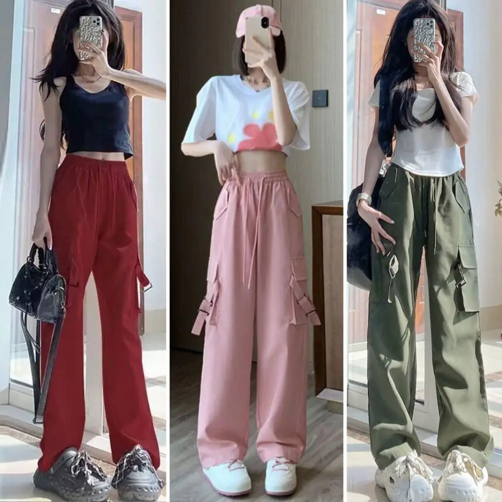Straight Leg Cargo Pants Stylish Women's Cargo Pants with Elastic Waist Multiple Pockets Streetwear Trousers for A Trendy Look
Straight Leg Cargo Pants Stylish Women's Cargo Pants with Elastic Waist Multiple Pockets Streetwear Trousers for A Trendy Look