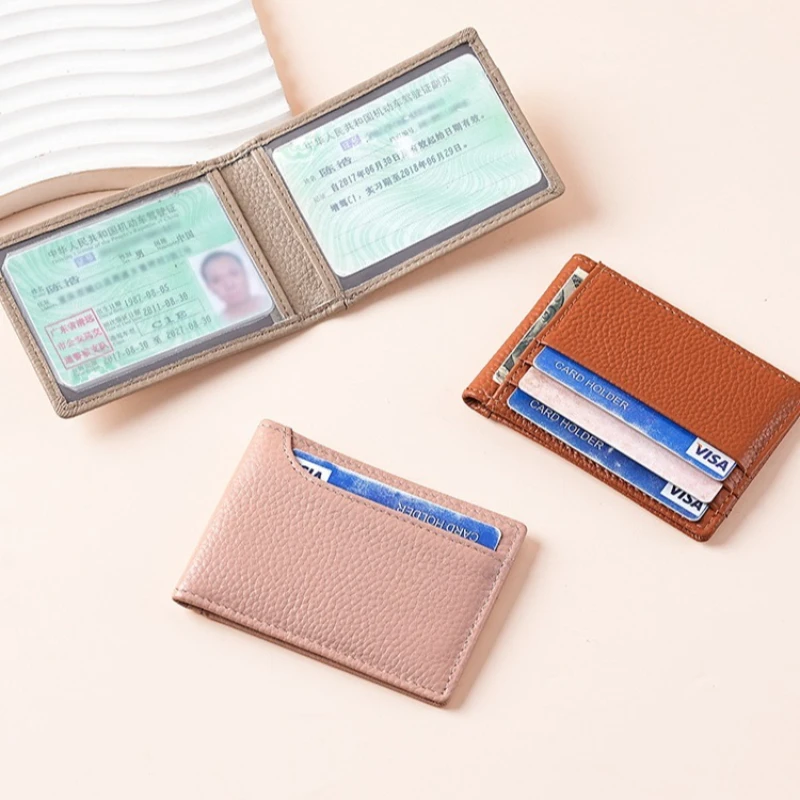 Genuine Leather Slim Thin Credit Debit Card Cases ID Mini Holder Multifunctional Bifold Card Wallet Driver License Safe Holders
Genuine Leather Slim Thin Credit Debit Card Cases ID Mini Holder Multifunctional Bifold Card Wallet Driver License Safe Holders