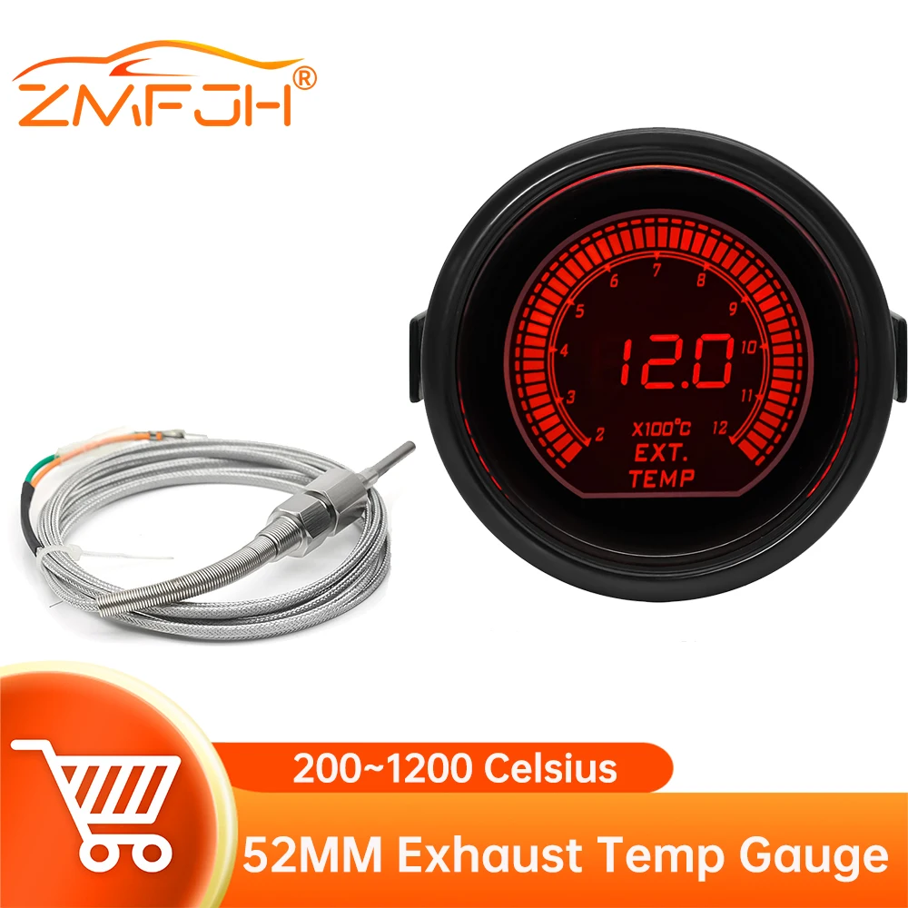 52mm Universal Exhaust Gas Temp EGT Gauge Car LED Digital LED Dual Colors Backlight With Sensor 2~12x100 Celsius For 12V Car
52mm Universal Exhaust Gas Temp EGT Gauge Car LED Digital LED Dual Colors Backlight With Sensor 2~12x100 Celsius For 12V Car