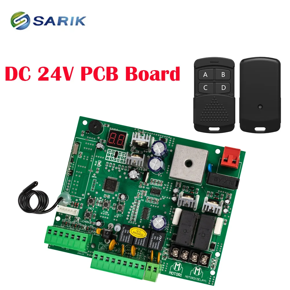 DC 24V PCB Board for Automatic Double Arms Swing Gate Opener Control with Remote Control Amount Optional
DC 24V PCB Board for Automatic Double Arms Swing Gate Opener Control with Remote Control Amount Optional