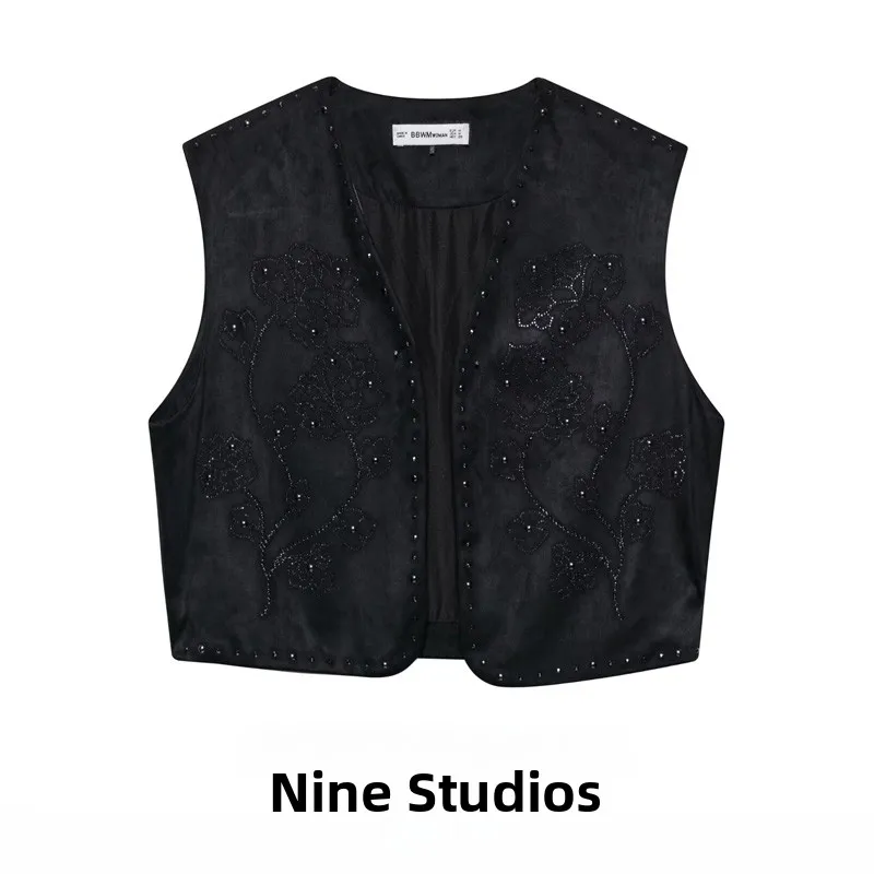 NINE ZA New Women's Faux Velvet ort Vest iny Decoration Polyester Fiber round Ne Single Button Closure Commute Sle
NINE ZA New Women's Faux Velvet ort Vest iny Decoration Polyester Fiber round Ne Single Button Closure Commute Sle