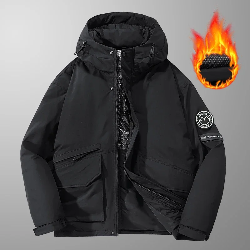 Warm Windbreaker Hooded Outwear Jackets Casual Cotton-Padded Parkas Oversized Outdoor Waterproof Jackets Casual Warm Coat
Warm Windbreaker Hooded Outwear Jackets Casual Cotton-Padded Parkas Oversized Outdoor Waterproof Jackets Casual Warm Coat