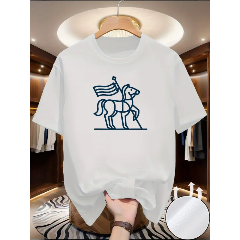 Men's running T-shirt, animated pony print, breathable quick drying short sleeved sports T-shirt, suitable for fitness
Men's running T-shirt, animated pony print, breathable quick drying short sleeved sports T-shirt, suitable for fitness