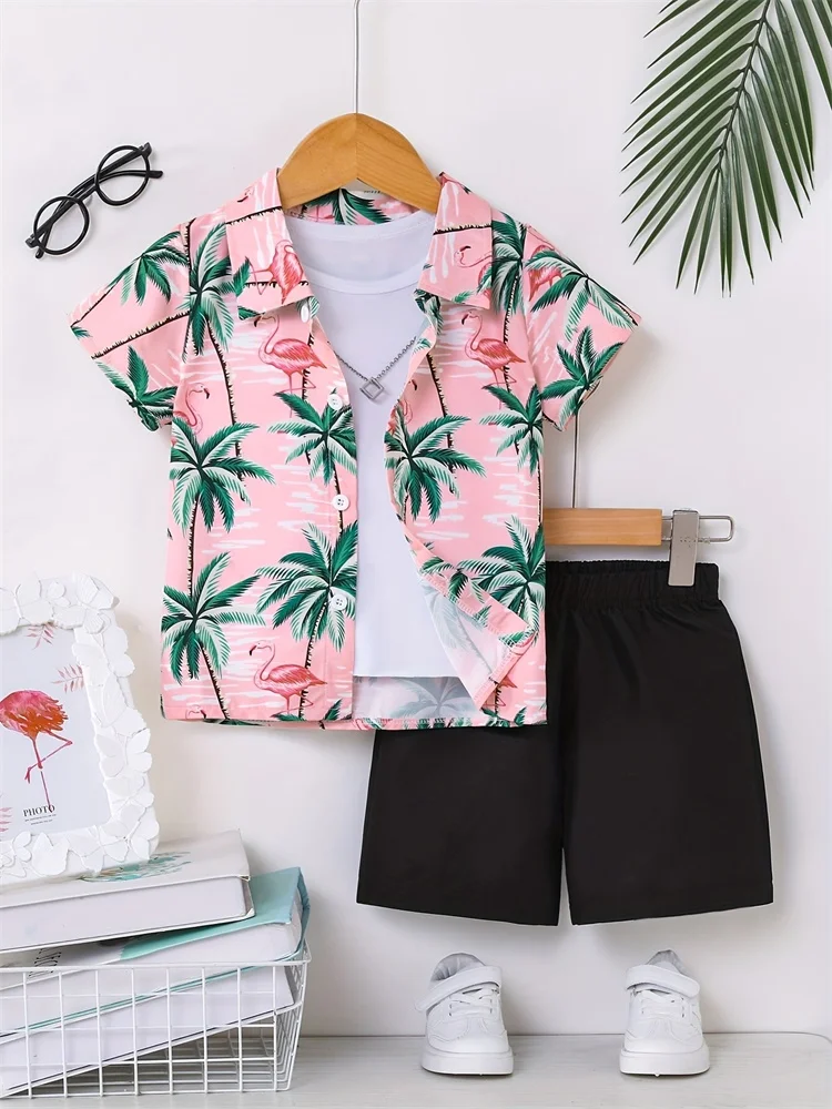 Мужской модный комплект рубашек с короткими рукавами, розовый фламинго с принтом пальмы в гавайском стиле для пляжного отдыха, мужской комплект рубашек
Мужской модный комплект рубашек с короткими рукавами, розовый фламинго с принтом пальмы в гавайском стиле для пляжного отдыха, мужской комплект рубашек