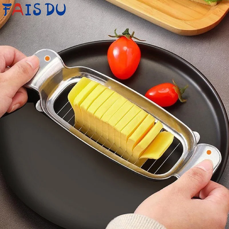 FAIS DU Stainless Steel Cheese Cutter and Butter Slicer - Multifunctional Kitchen Food Tool for Block Cheeses and Butter 
FAIS DU Stainless Steel Cheese Cutter and Butter Slicer - Multifunctional Kitchen Food Tool for Block Cheeses and Butter