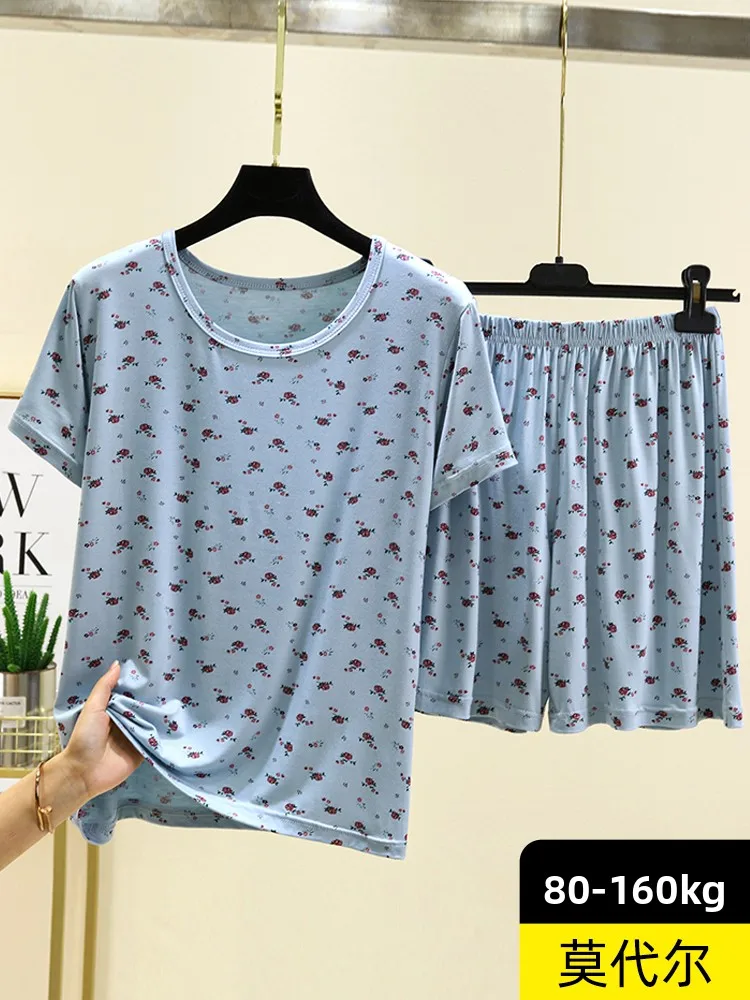 Modal Floral Print ort Sve round Ne Spwear Set Women's Summer Thin Home Clothes Pyjamas Can Be Worn outside orts
Modal Floral Print ort Sve round Ne Spwear Set Women's Summer Thin Home Clothes Pyjamas Can Be Worn outside orts