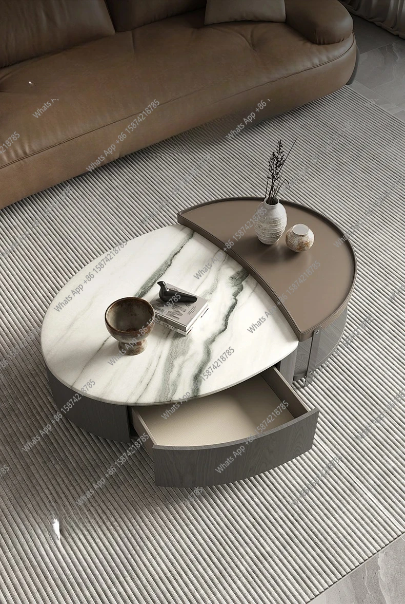49J Italian Minimalist Colored Crystal Stone Oval Coffee Table Home Light Luxury Modern High-end Saddle Leather Coffee Table
49J Italian Minimalist Colored Crystal Stone Oval Coffee Table Home Light Luxury Modern High-end Saddle Leather Coffee Table