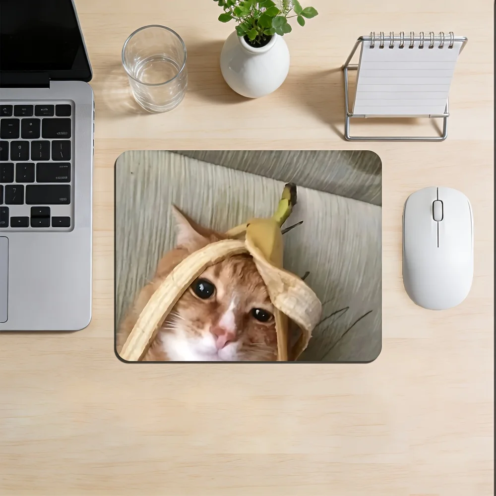 Забавный коврик для мыши с бананом и котом, милый оранжевый коврик для мыши с мемом кошки, нескользящий игровой коврик для мыши
Забавный коврик для мыши с бананом и котом, милый оранжевый коврик для мыши с мемом кошки, нескользящий игровой коврик для мыши