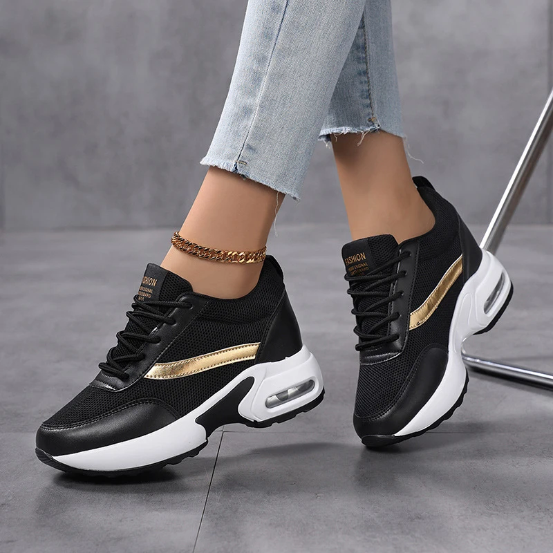 2026 women's height increasing thick soled mesh breathable sports shoes, fashionable and comfortable casual shoes
2026 women's height increasing thick soled mesh breathable sports shoes, fashionable and comfortable casual shoes