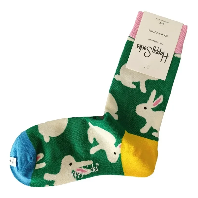 Модные носки до середины икры с мультяшным животным принтом, женские модные короткие носки из Китая, домашние модные чулки
Модные носки до середины икры с мультяшным животным принтом, женские модные короткие носки из Китая, домашние модные чулки