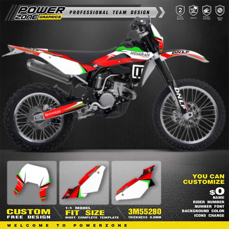 PowerZone Custom Team Graphics Decals Stickers Kit For Husqvarna 08-13FE250 2008-2013 Stickers 04
PowerZone Custom Team Graphics Decals Stickers Kit For Husqvarna 08-13FE250 2008-2013 Stickers 04