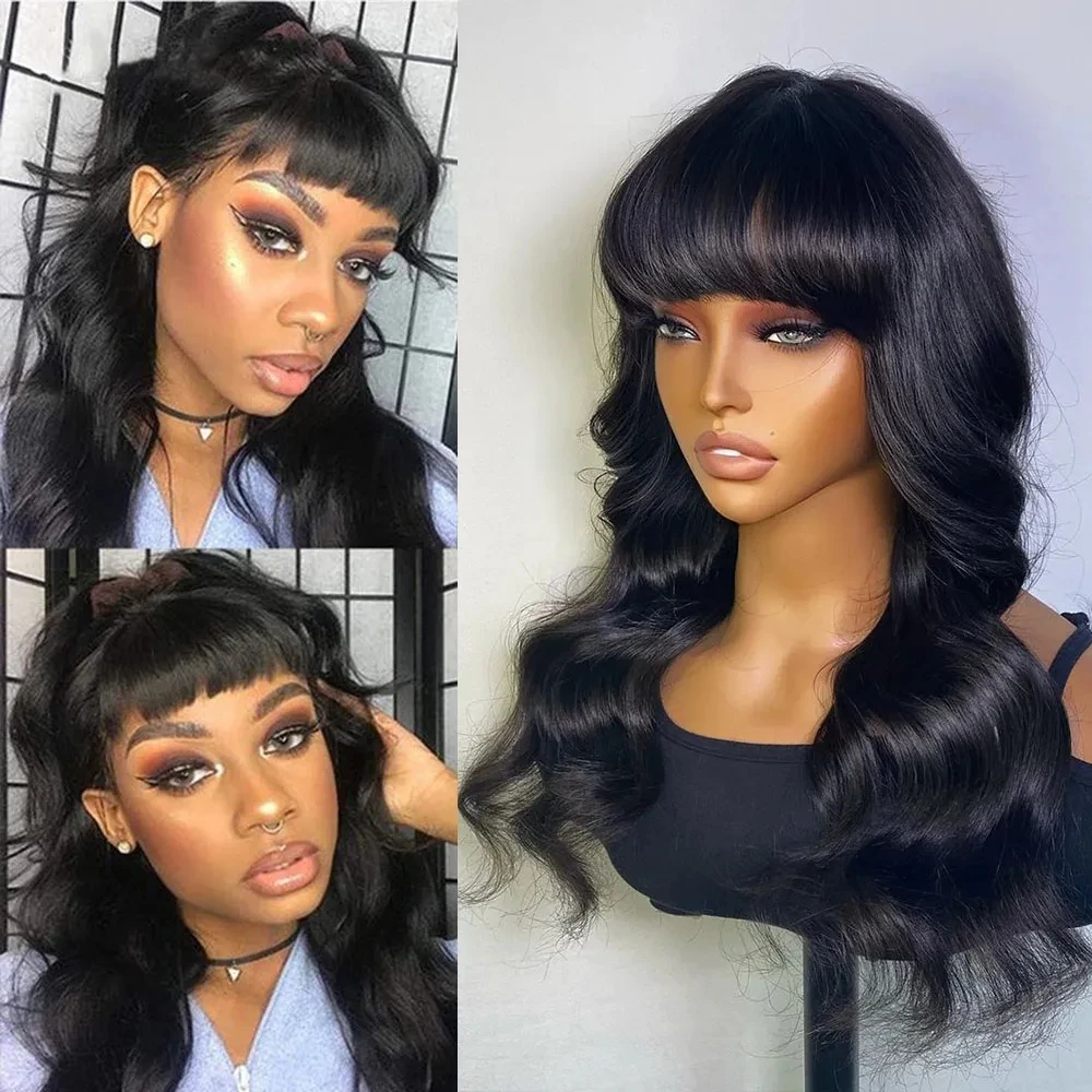 Burmese Hair Body Wave 100% Human Hair Wigs With Bang Full Machine Made Wig 16-30inch Natural Color Virgin Hair Black Wigs
Burmese Hair Body Wave 100% Human Hair Wigs With Bang Full Machine Made Wig 16-30inch Natural Color Virgin Hair Black Wigs