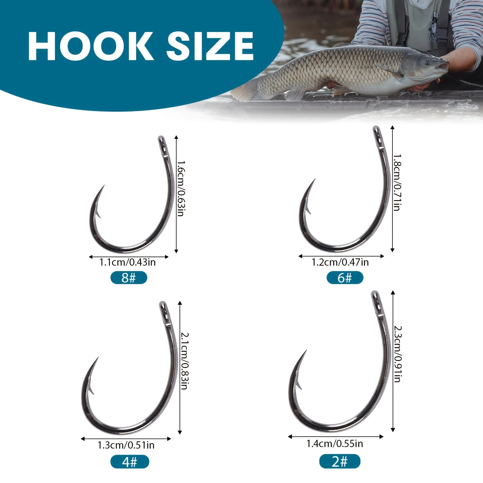 Goture 100pcs Barbed Fishing Hooks Set 4 Size High Carbon Steel Corrosion Hook with Storage Box for Freshwater Saltwater Fishing
Goture 100pcs Barbed Fishing Hooks Set 4 Size High Carbon Steel Corrosion Hook with Storage Box for Freshwater Saltwater Fishing