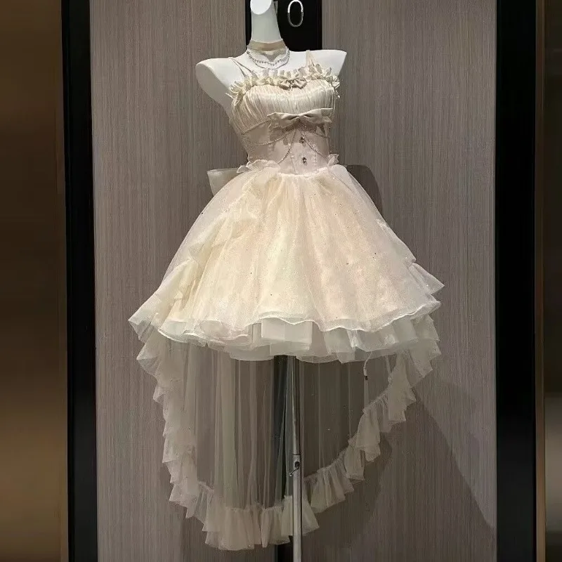 2025 New Japanese Gothic Lolita Mini Dress Women Kawaii Ruffles Bow Suspender Princess Dresses Sweet Fairy Party Trailing Dress
2025 New Japanese Gothic Lolita Mini Dress Women Kawaii Ruffles Bow Suspender Princess Dresses Sweet Fairy Party Trailing Dress