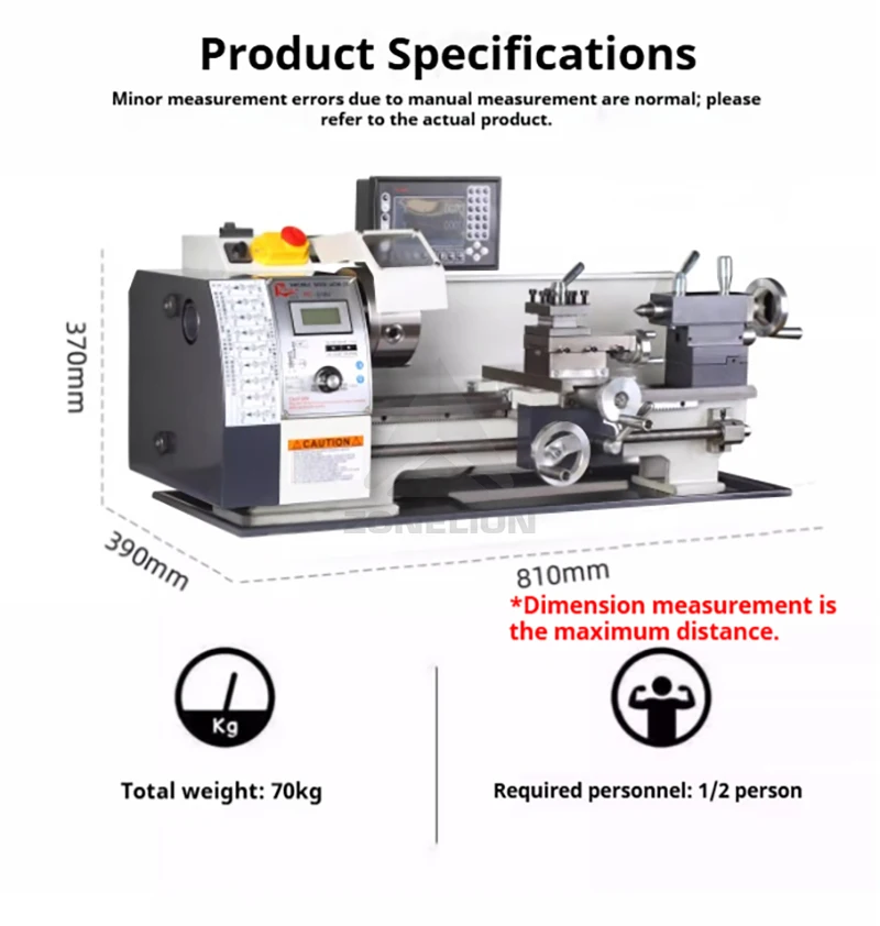1100W Mini CNC Machine 400 600 800MM Semi-Automatic Metal Lathe with Auto Threading Making Automatic Tool
1100W Mini CNC Machine 400 600 800MM Semi-Automatic Metal Lathe with Auto Threading Making Automatic Tool
