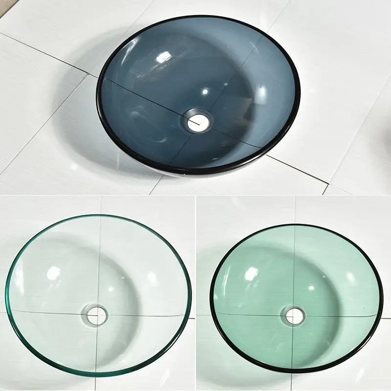 Tempered Glass Round Single Countertop Sink Semi Embedded Bathroom Vessel Wash Basin Home Bathroom Washbasin
Tempered Glass Round Single Countertop Sink Semi Embedded Bathroom Vessel Wash Basin Home Bathroom Washbasin