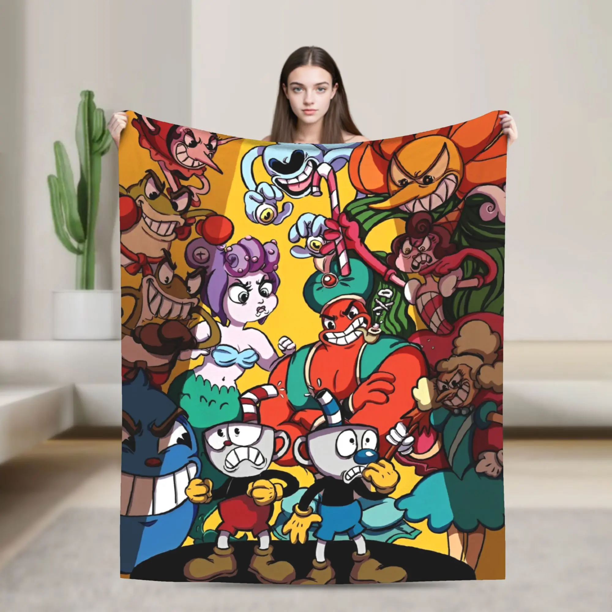 Cuphead cartoon Flannel Blanket Super Warm Throw Blanket for Outdoor Airplane Travel Print Bedspread Sofa Bed Cover
Cuphead cartoon Flannel Blanket Super Warm Throw Blanket for Outdoor Airplane Travel Print Bedspread Sofa Bed Cover