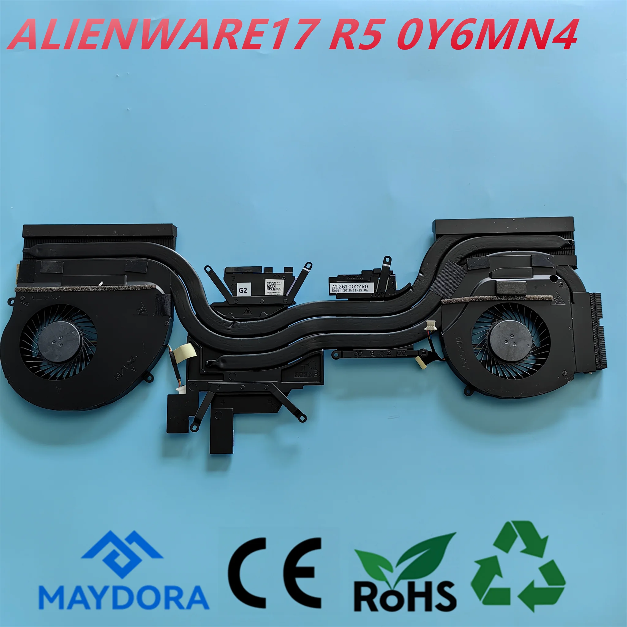 NEW ORG Laptop CPU GPU thermal Cooling Heatsink for DELL ALIENWARE 17 R5 P31E G2 series with Fans 130Walt 0Y6MN4
NEW ORG Laptop CPU GPU thermal Cooling Heatsink for DELL ALIENWARE 17 R5 P31E G2 series with Fans 130Walt 0Y6MN4