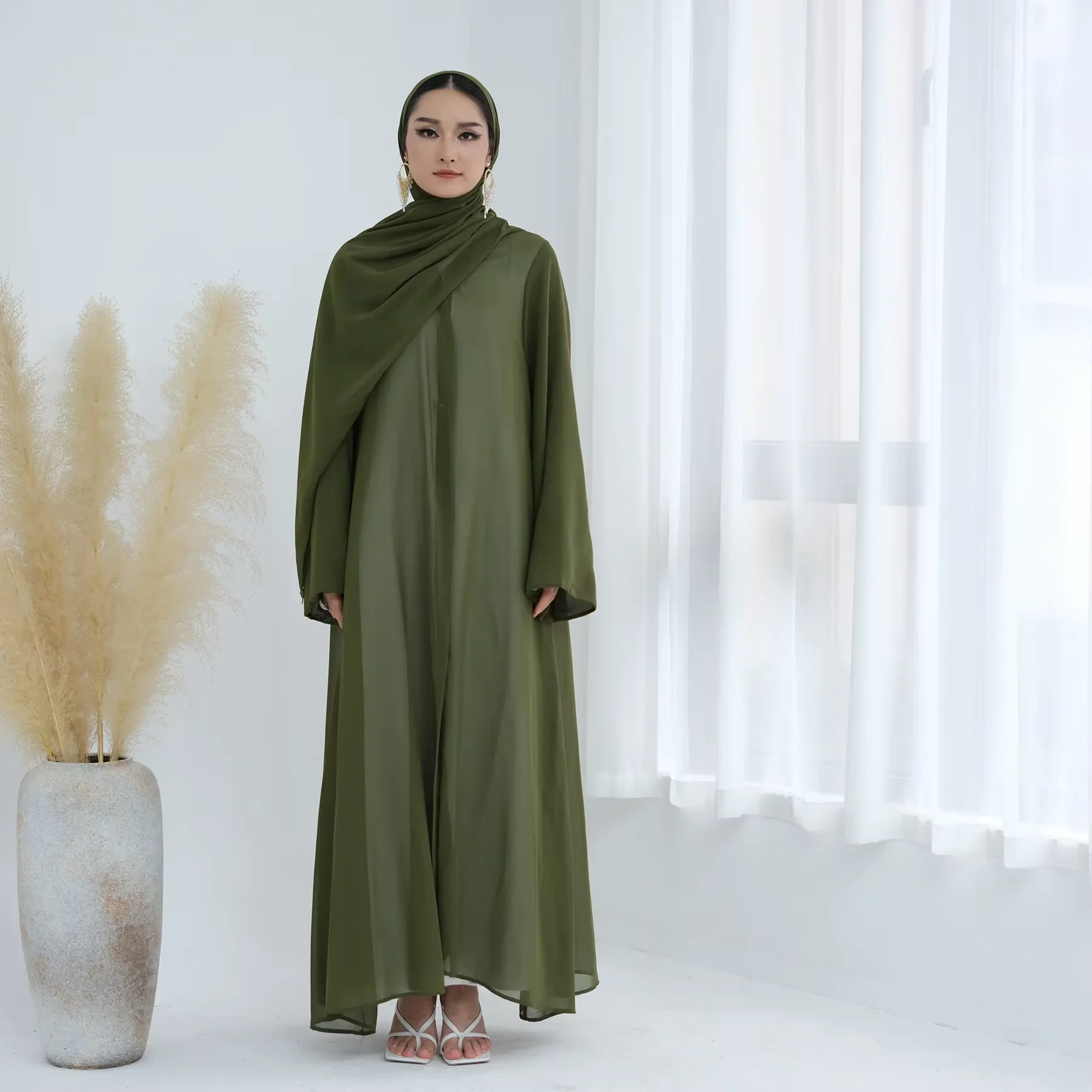 Eid Women Muslim Dress Islamic Clothing Open Abaya with Hijab Dubai Abayas Kebaya Scarf Robe Turkey Kaftan Caftan Marocain Femme
Eid Women Muslim Dress Islamic Clothing Open Abaya with Hijab Dubai Abayas Kebaya Scarf Robe Turkey Kaftan Caftan Marocain Femme