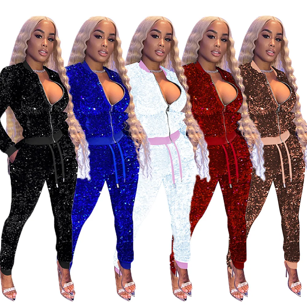 AOSKM2023 New CM2169 European And American Winter Warm Gold Velvet Sequin Splice Thread Casual Women's Set
AOSKM2023 New CM2169 European And American Winter Warm Gold Velvet Sequin Splice Thread Casual Women's Set
