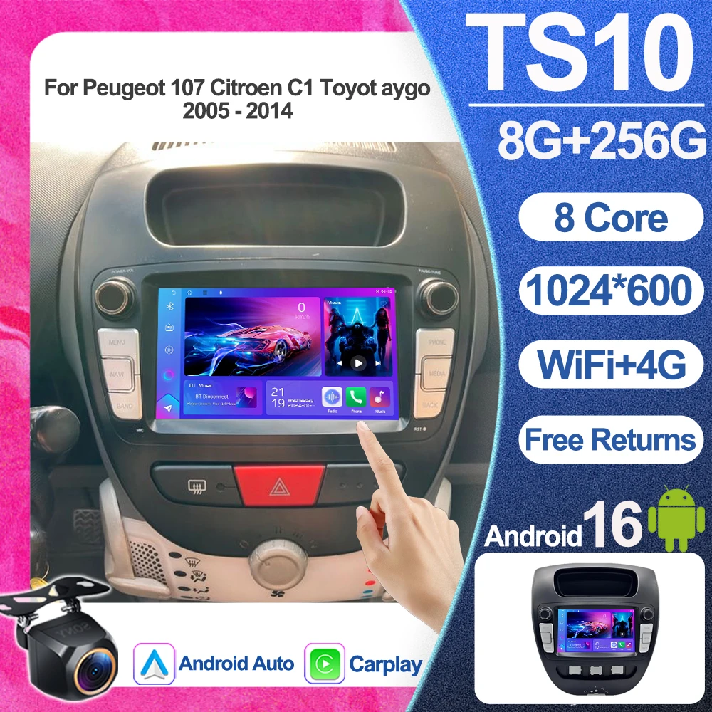 8" Android 16 For Peugeot 107 Citroen C1 Toyot Aygo 2005-2014 Car Radio Multimedia Video Player Gps navigation Vertical Screen
8" Android 16 For Peugeot 107 Citroen C1 Toyot Aygo 2005-2014 Car Radio Multimedia Video Player Gps navigation Vertical Screen