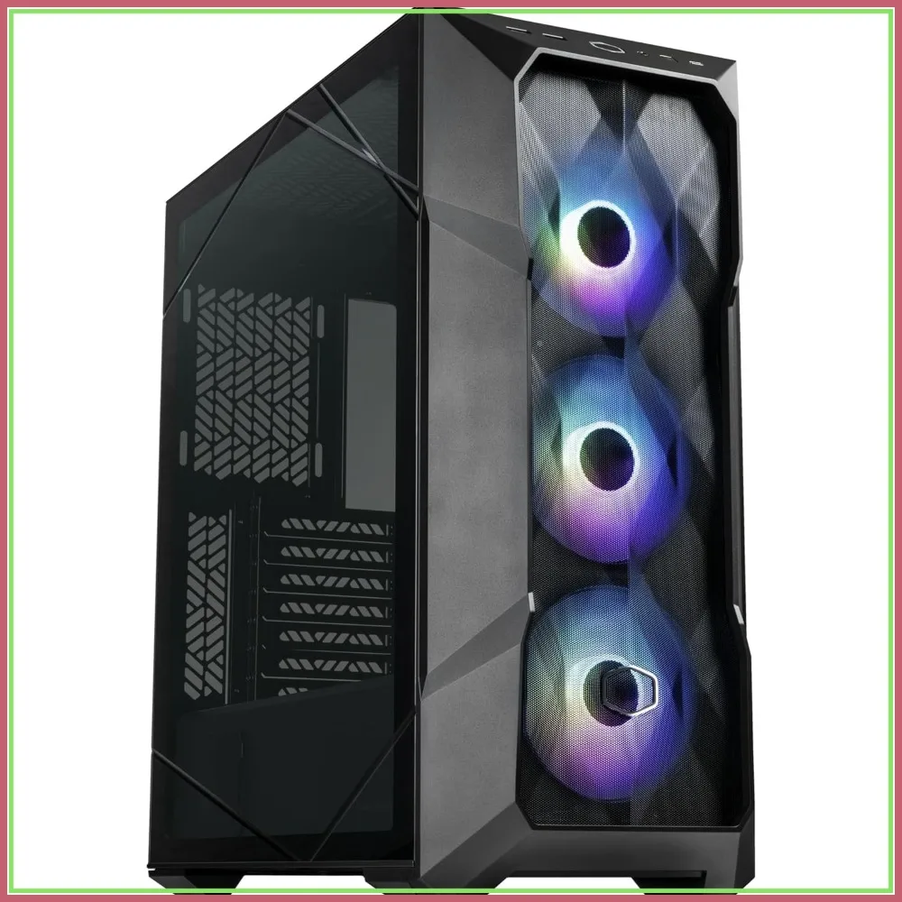 ATX Mid-Tower Case, Polygonal Mesh Panel, Tempered Glass Side, Removable Top, 3x PWM ARGB Fans, USB-C
ATX Mid-Tower Case, Polygonal Mesh Panel, Tempered Glass Side, Removable Top, 3x PWM ARGB Fans, USB-C