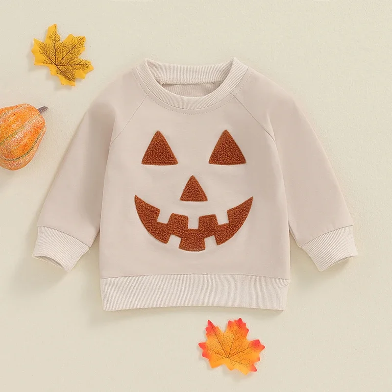 Kids Boys Girl Halloween Sweatshirt Pumpkin Embroidery Long Sleeve Pullovers Autumn Tops for Toddler Cute Fall Clothes
Kids Boys Girl Halloween Sweatshirt Pumpkin Embroidery Long Sleeve Pullovers Autumn Tops for Toddler Cute Fall Clothes