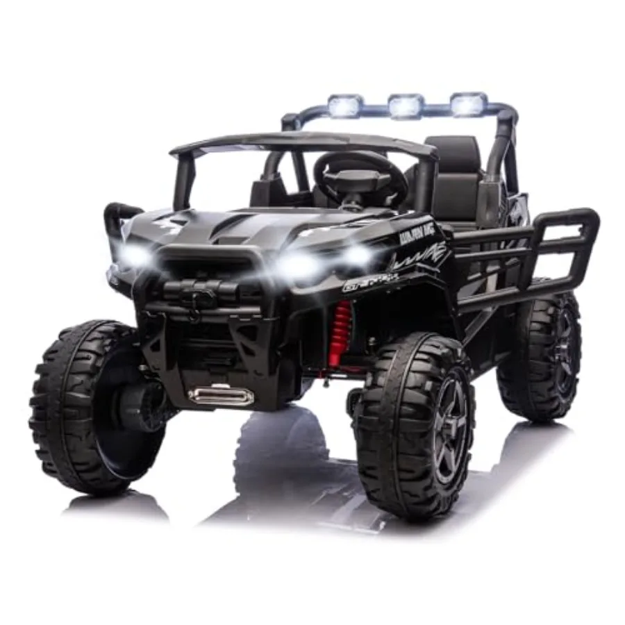 2-Seater 24V Ride On UTV Truck with Remote Control 3 Speeds Electric Car with Spring Suspension LED Music 4 Motors Power Wheel
2-Seater 24V Ride On UTV Truck with Remote Control 3 Speeds Electric Car with Spring Suspension LED Music 4 Motors Power Wheel