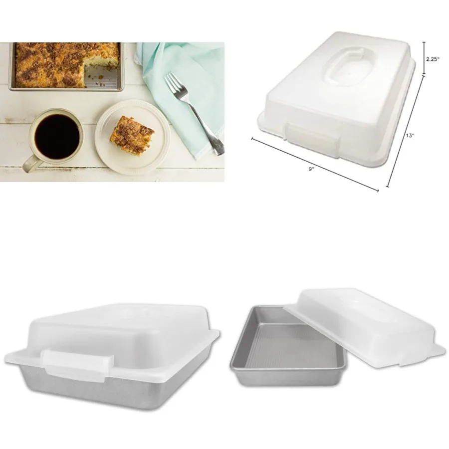 1117RCLD-ST-1 Bakeware Nonstick Rectangular Pan with Lid,,White
1117RCLD-ST-1 Bakeware Nonstick Rectangular Pan with Lid,,White