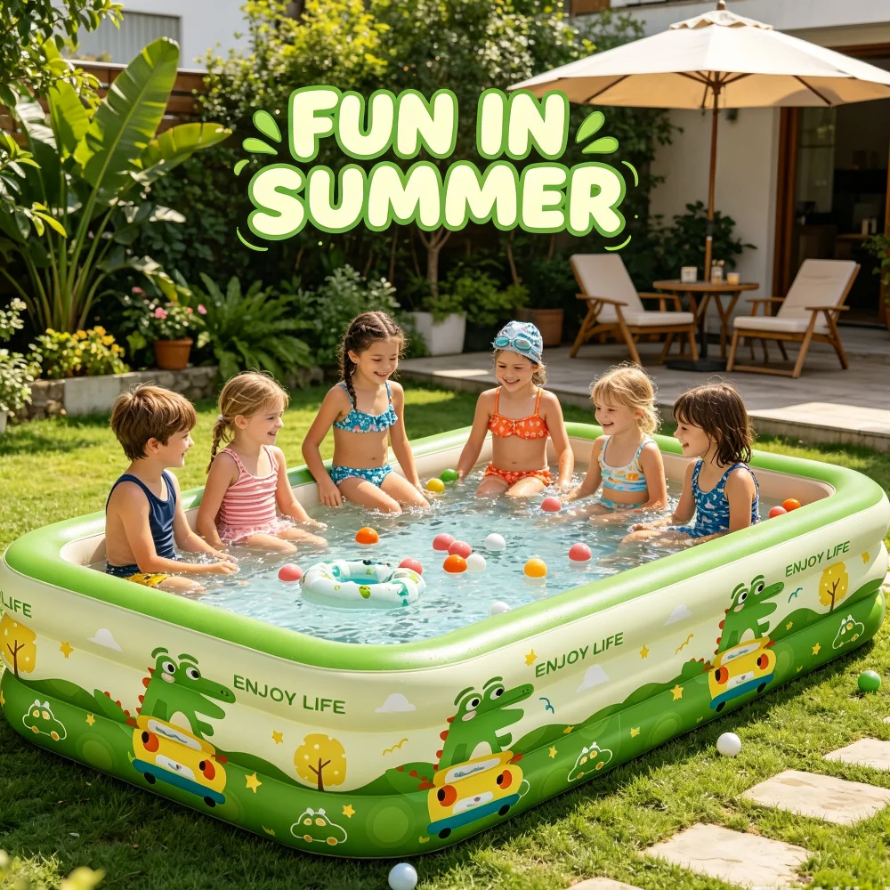 Inflatable Swimming Pool Summer Indoor Outdoor PVC Swimming Pool Cartoon Thickening Swimming Pool for Toddler Kids Family Pool
Inflatable Swimming Pool Summer Indoor Outdoor PVC Swimming Pool Cartoon Thickening Swimming Pool for Toddler Kids Family Pool