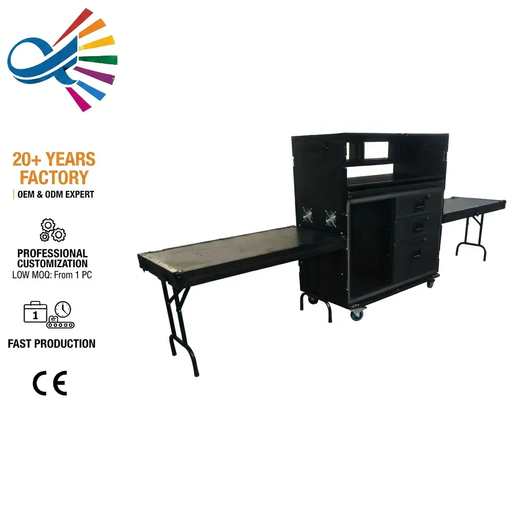 Mobile Broadcasting Work Station Case with Clear Front Cover 2 Drawers IP65 Waterproof Non-Slip Surface Professional Trunk
Mobile Broadcasting Work Station Case with Clear Front Cover 2 Drawers IP65 Waterproof Non-Slip Surface Professional Trunk