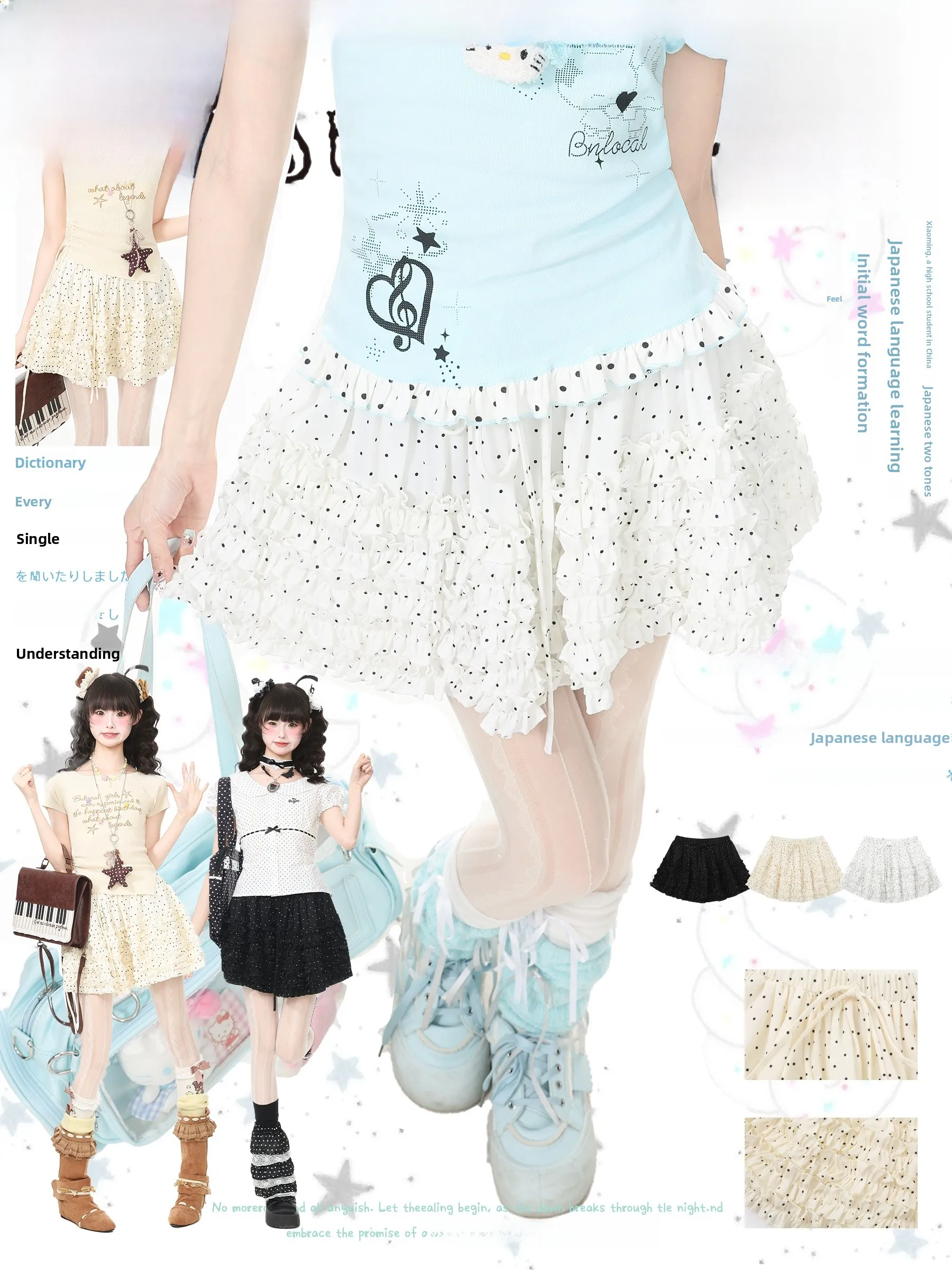 Languid Park Korean Style Polka Dot Puffy Half Skirt Women's Slim Fit Summer Cake Short Skirt Casual Soft Comfortable Polyest...
Languid Park Korean Style Polka Dot Puffy Half Skirt Women's Slim Fit Summer Cake Short Skirt Casual Soft Comfortable Polyest...