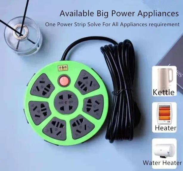 Circle Power Strip Multiple Extension Sockets Switched Overload Pure Copper Multifunctional Power Strip
Circle Power Strip Multiple Extension Sockets Switched Overload Pure Copper Multifunctional Power Strip