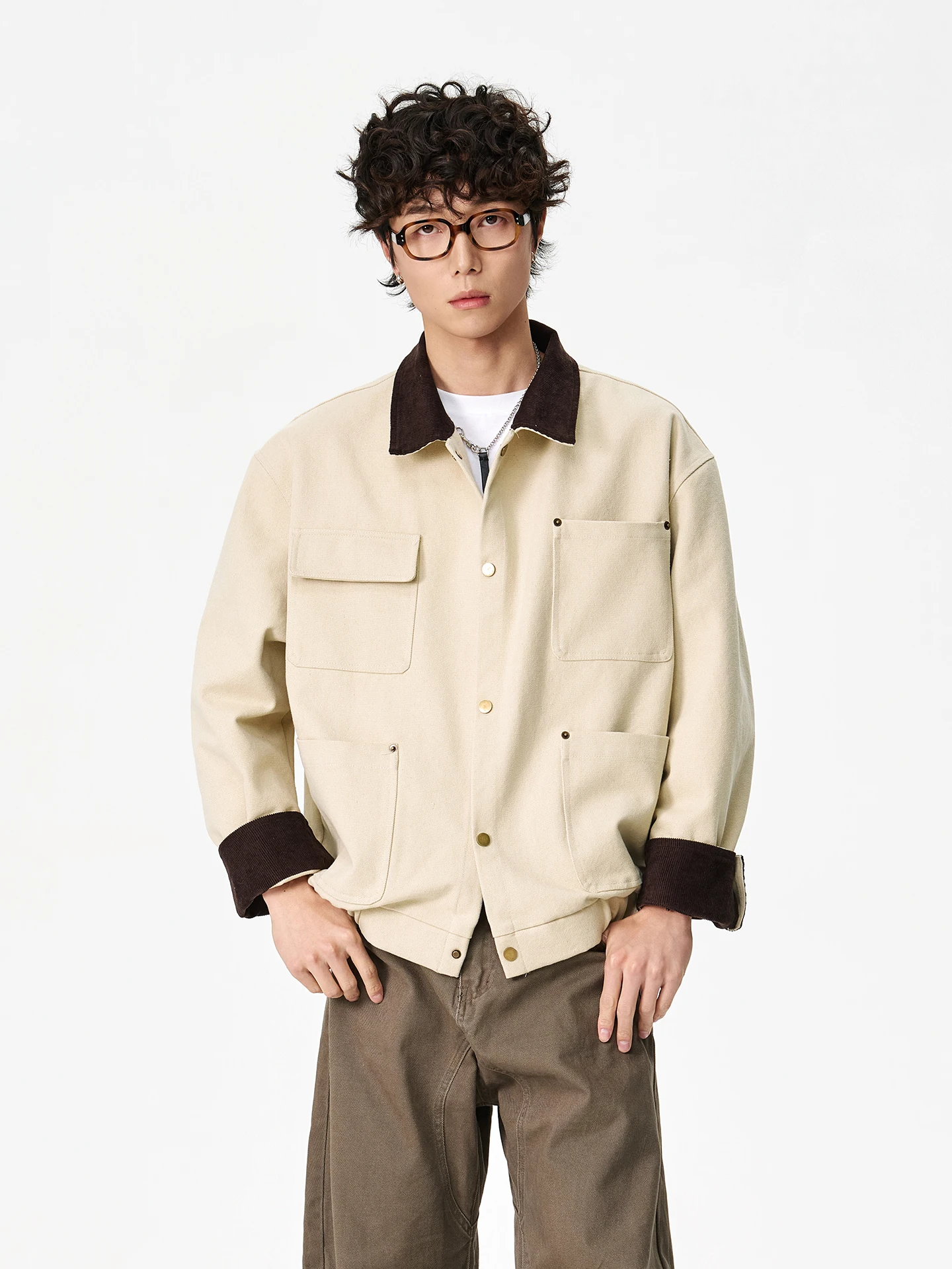 American Retro Workwear Jaet Multi-ket Splicing Color Blo Barn Sle Couple Outerwear Spring New Arrival Loose Fit You...
American Retro Workwear Jaet Multi-ket Splicing Color Blo Barn Sle Couple Outerwear Spring New Arrival Loose Fit You...